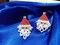 Santa beaded earrings for Christmas. product 1